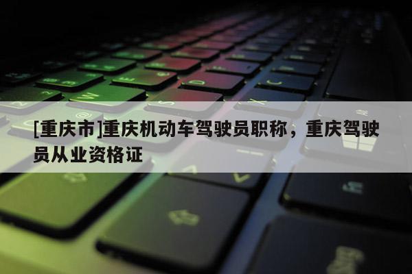 [重慶市]重慶機(jī)動(dòng)車駕駛員職稱，重慶駕駛員從業(yè)資格證